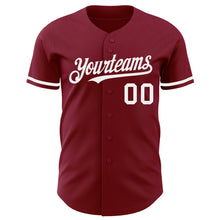 Laden Sie das Bild in den Galerie-Viewer, Custom Crimson White Authentic Baseball Jersey
