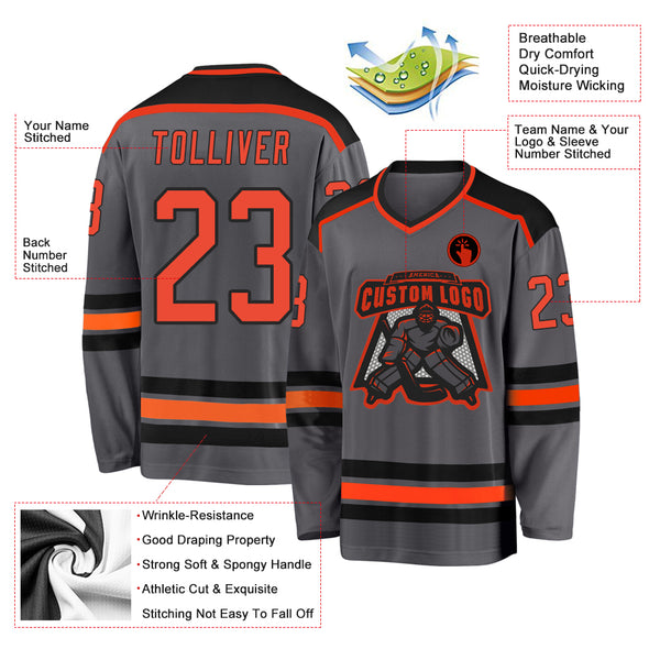 Cheap Custom Light Blue White-Gray Hockey Lace Neck Jersey Free Shipping – CustomJerseysPro