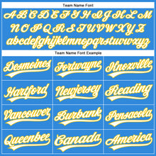 Загрузить изображение в средство просмотра галереи, Custom Electric Blue White-Yellow Authentic Baseball Jersey
