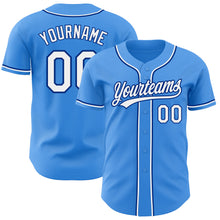 Загрузить изображение в средство просмотра галереи, Custom Electric Blue White-Royal Authentic Baseball Jersey
