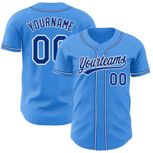 Laden Sie das Bild in den Galerie-Viewer, Custom Electric Blue Royal-White Authentic Baseball Jersey
