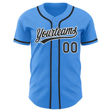 Laden Sie das Bild in den Galerie-Viewer, Custom Electric Blue Black-White Authentic Baseball Jersey
