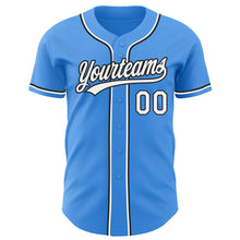 Laden Sie das Bild in den Galerie-Viewer, Custom Electric Blue White-Black Authentic Baseball Jersey
