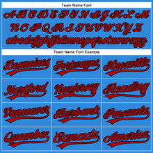 Загрузить изображение в средство просмотра галереи, Custom Electric Blue Red-Black Authentic Baseball Jersey
