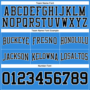Custom Stitched Powder Blue Black-White Football Pullover Sweatshirt Hoodie