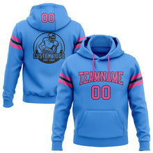 Charger l&#39;image dans la galerie, Custom Stitched Powder Blue Pink-Black Football Pullover Sweatshirt Hoodie
