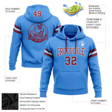 Laden Sie das Bild in den Galerie-Viewer, Custom Stitched Powder Blue Crimson-White Football Pullover Sweatshirt Hoodie
