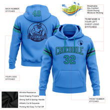 Laden Sie das Bild in den Galerie-Viewer, Custom Stitched Electric Blue Teal-Navy Football Pullover Sweatshirt Hoodie
