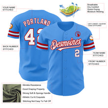 Laden Sie das Bild in den Galerie-Viewer, Custom Electric Blue White-Red Authentic Baseball Jersey
