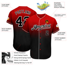 Laden Sie das Bild in den Galerie-Viewer, Custom Red Black-White Authentic Fade Fashion Baseball Jersey
