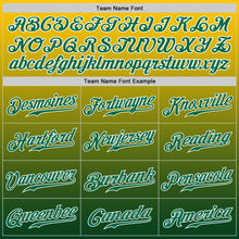 Load image into Gallery viewer, Custom Yellow Kelly Green-White Authentic Fade Fashion Baseball Jersey
