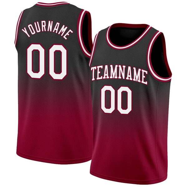 Custom Basketball Jerseys Red, Black, White and Blue Home and Away