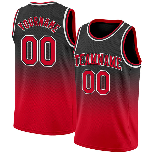 Unique Basketball Jersey Designs Black White Red Custom Wholesale