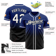 Laden Sie das Bild in den Galerie-Viewer, Custom Royal White-Black Authentic Fade Fashion Baseball Jersey
