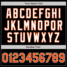 Laden Sie das Bild in den Galerie-Viewer, Custom Black Orange Gray-White Authentic Gradient Fashion Baseball Jersey
