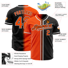 Laden Sie das Bild in den Galerie-Viewer, Custom Black Orange-White Authentic Gradient Fashion Baseball Jersey
