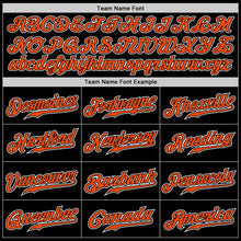 Laden Sie das Bild in den Galerie-Viewer, Custom Black Orange-White Authentic Gradient Fashion Baseball Jersey
