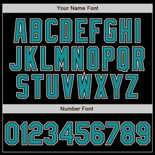 Загрузить изображение в средство просмотра галереи, Custom Black Teal-White Authentic Gradient Fashion Baseball Jersey
