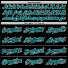 Загрузить изображение в средство просмотра галереи, Custom Black Teal-White Authentic Gradient Fashion Baseball Jersey
