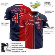 Загрузить изображение в средство просмотра галереи, Custom Navy Red-White Authentic Gradient Fashion Baseball Jersey
