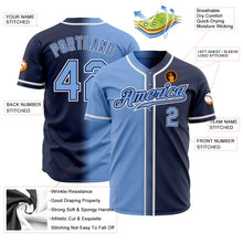 Charger l&#39;image dans la galerie, Custom Navy Light Blue-White Authentic Gradient Fashion Baseball Jersey
