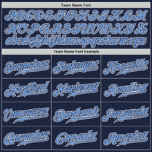 Charger l&#39;image dans la galerie, Custom Navy Light Blue-White Authentic Gradient Fashion Baseball Jersey
