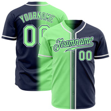 Загрузить изображение в средство просмотра галереи, Custom Navy Pea Green-White Authentic Gradient Fashion Baseball Jersey
