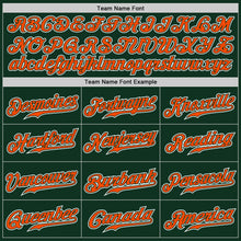 Charger l&#39;image dans la galerie, Custom Green Orange-White Authentic Gradient Fashion Baseball Jersey
