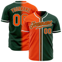 Charger l&#39;image dans la galerie, Custom Green Orange-White Authentic Gradient Fashion Baseball Jersey
