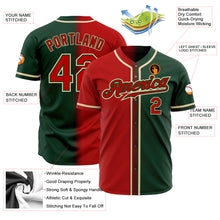 Charger l&#39;image dans la galerie, Custom Green Red-Cream Authentic Gradient Fashion Baseball Jersey
