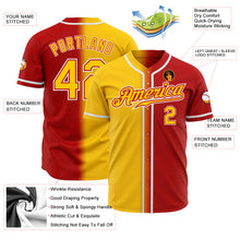 Загрузить изображение в средство просмотра галереи, Custom Red Yellow-White Authentic Gradient Fashion Baseball Jersey
