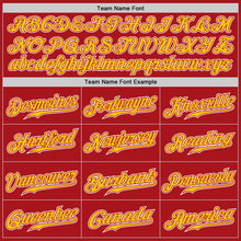 Загрузить изображение в средство просмотра галереи, Custom Red Yellow-White Authentic Gradient Fashion Baseball Jersey
