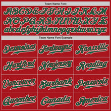 Laden Sie das Bild in den Galerie-Viewer, Custom Red Kelly Green-White Authentic Gradient Fashion Baseball Jersey

