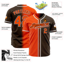 Load image into Gallery viewer, Custom Brown Orange-White Authentic Gradient Fashion Baseball Jersey
