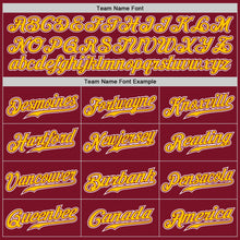 Laden Sie das Bild in den Galerie-Viewer, Custom Crimson Yellow-White Authentic Gradient Fashion Baseball Jersey
