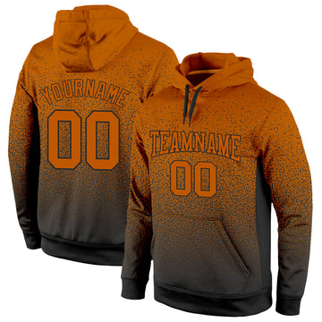 Custom Stitched Texas Orange Texas Orange-Black Fade Fashion Sports Pullover Sweatshirt Hoodie