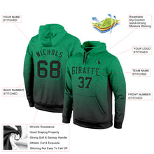 Load image into Gallery viewer, Custom Stitched Kelly Green Black Fade Fashion Sports Pullover Sweatshirt Hoodie
