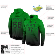 Load image into Gallery viewer, Custom Stitched Grass Green Black Fade Fashion Sports Pullover Sweatshirt Hoodie
