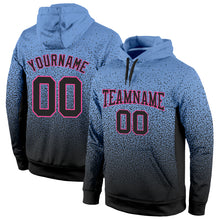 Load image into Gallery viewer, Custom Stitched Light Blue Black-Pink Fade Fashion Sports Pullover Sweatshirt Hoodie
