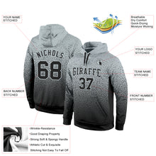 Load image into Gallery viewer, Custom Stitched Silver Black Fade Fashion Sports Pullover Sweatshirt Hoodie
