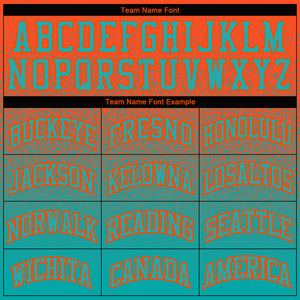 Custom Stitched Orange Aqua Fade Fashion Sports Pullover Sweatshirt Hoodie