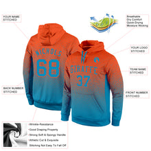 Laden Sie das Bild in den Galerie-Viewer, Custom Stitched Orange Panther Blue Fade Fashion Sports Pullover Sweatshirt Hoodie
