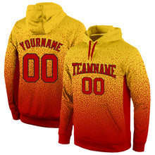 Load image into Gallery viewer, Custom Stitched Gold Red-Black Fade Fashion Sports Pullover Sweatshirt Hoodie
