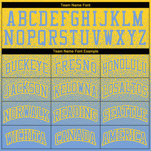 Custom Stitched Gold Light Blue Fade Fashion Sports Pullover Sweatshirt Hoodie