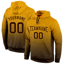 Load image into Gallery viewer, Custom Stitched Gold Brown Fade Fashion Sports Pullover Sweatshirt Hoodie
