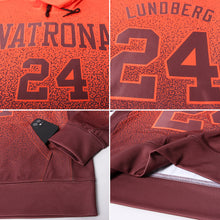 Load image into Gallery viewer, Custom Stitched Orange Brown Fade Fashion Sports Pullover Sweatshirt Hoodie
