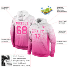Load image into Gallery viewer, Custom Stitched White Pink Fade Fashion Sports Pullover Sweatshirt Hoodie
