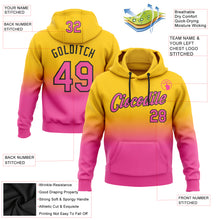 Load image into Gallery viewer, Custom Stitched Yellow Pink-Black Fade Fashion Sports Pullover Sweatshirt Hoodie

