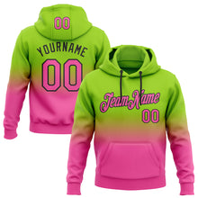 Load image into Gallery viewer, Custom Stitched Neon Green Pink-Black Fade Fashion Sports Pullover Sweatshirt Hoodie
