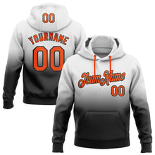 Laden Sie das Bild in den Galerie-Viewer, Custom Stitched White Orange-Black Fade Fashion Sports Pullover Sweatshirt Hoodie
